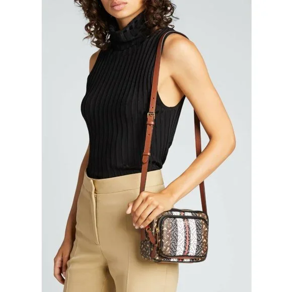 Burberry Bags Burberry Small Handbag Black Brown Bridle Camera